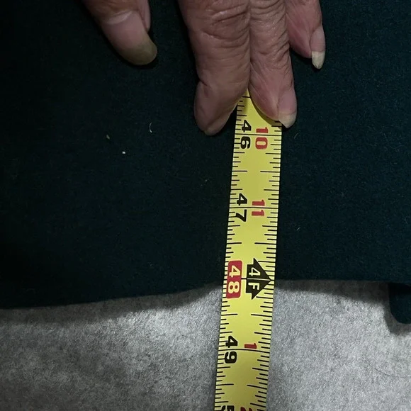 Aldopho Classics Women Sz 12 Overcoat 100% Wool Emerald Green Quiet Luxury Long - Picture 11 of 12